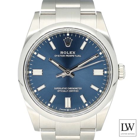 rolex blauwe wijzerplaat|Rolex Oyster Perpetual 36.